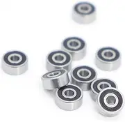 HAUAGEZWU MR62RS Bearing ABEC-3 (10 PCS) 2 * 6 * 2.5 Mm ABEC-3 Hobby Electric RC Car Truck MR62 RS 2RS Ball Bearings MR62-2RS Black Sealed