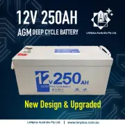 4WD 12V 250AH AGM SLA BATTERY DEEP CYCLE CARAVAN SOLAR CAMPING MARINE CAMPER