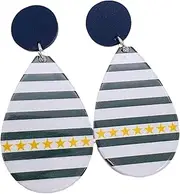 [Caiyao] Handmade Acrylic Sports Ball Dangle Earrings Lightweight Resin Football Baseball Basketball Volleyball Dangle Drop Earrings Geometry Sports Statement for Women Girls Sport Lover Jewelry Gifts