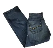 BKE Buckle Jeans Mens 30x31 Blue Seth Distress Straight Leg NEW