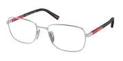 Prada Linea Rossa PS52QV 1BC1O1 Men's Glasses Silver Size 56 - Private Health Rebate - Blue Light Block Available