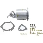 New Catalytic Converter Front Driver Left Side Powdercoated silver LH Hand