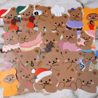 在飛比找蝦皮購物優惠-💜韓國🌈可愛 小熊💜一包50入 卡通 熊 防水貼紙️ 行李箱