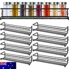 Spice Racks Organiser 4/8 Tier Hanging Stainless Steel Spice Racks Wall Mounted.