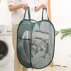 Fishing Gear Organizer Mesh Storage Bag Capacity Laundry Basket with Handle