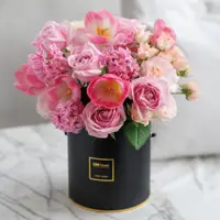 在飛比找誠品線上優惠-CNFlower西恩 粉色夢境 鮮花圓禮盒 送禮 買花 鮮花