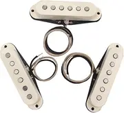 Kisangel Single Coil Guitar Pickups Set Neck Middle Bridge Sss Configuration for Electric Guitar Easy Installation Bobbin for Sturdy Use Glossy Finish
