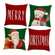 Merry Christmas Pillow Covers 16x16 Set of 4 16" x 16" (Pack of 4) A-xmas 28