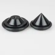 4pcs 33mm Aluminium Speaker Spike+Pad Base Amplifier Isolation Stand Feet #Black