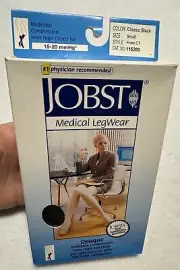 Jobst 15-20mmHg Compression Knee CT Socks Classic Black Small New
