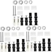 TEHAUX 3 Sets Parts Toilet Metal Top Seats Screws Rubber Mount Tightening Bathroom Hinges Part Home Expanding for Seat Hole Hinge Bolts Tops Nut Nuts Universal Replacement Fixings Bolt