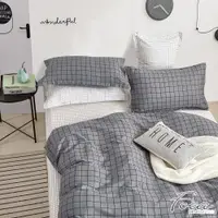 在飛比找ETMall東森購物網優惠-【FOCA】韓風設計100%精梳純棉四件式兩用被床包組 森活