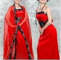 在飛比找Yahoo!奇摩拍賣優惠-仙女唐朝服飾唐風漢服演出服紅色影樓主題服裝
