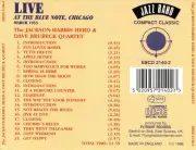 THE JACKSON-HARRIS HERD/THE DAVE BRUBECK QUARTET - LIVE AT THE BLUE NOTE: CHICAG