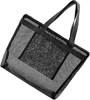 [VANZACK] High Capacity Toiletry Bag Mesh Shopping Pouch Travel Tote Bag for Women