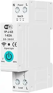 WiFi Circuit Breaker AC220V 63A Voltmeter Ammeter Energy Remote Mobile Control Single-Phase Intelligent Switch Metering