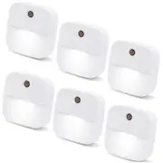 6 Pack Night Light Plug in LED Nightlights with Smart Dusk to Dawn White