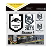 620574 PENRITH PANTHERS 2023 NRL THREE-PEAT PREMIERS 5 STICKER GIANT DECAL SHEET