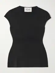 [TOVE] TOVE - Deca Stretch-jersey Top - Black - FR 34 FR 34 Black
