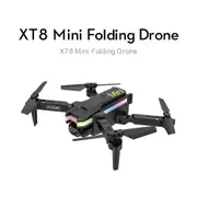 2022 New XT8 Mini Drone 4K Professional HD Camera WIFI FPV Air Pressure Fixed Altitude Foldable Quadcopter RC Helicopter Toys Col Black