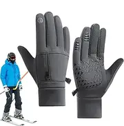 [ノーブランド品] Winter Touch Screen Gloves,Waterproof Touchscreen Ski Gloves,Touch Screen Winter Gloves Snow Gloves with Mittens Pockets | Cold Weather Riding Snowboard Gloves for Hiking, Running, Cycling, Outdoor
