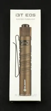 Olight i3T EOS Desert Tan Slim EDC Flashlight, New, Sealed -73