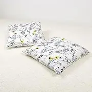 W3400600 Floor Cushion Cover, 21.7 x 23.2 inches (55 x 59 cm), Set of 2, Meisenban Stylish, 100% Cotton, Scandinavian, Floral Pattern, Botanical, Style Decor