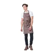 Linen/Viscose Bib Apron Chocolate Clementine