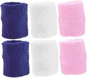 CORHAD 6Pcs Elastic Wrist Wraps for Teens Comfortable Sweatbands for Sports Running Basketball and Exercise Washable and Durable Wrist Protectors