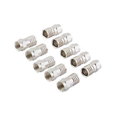 Antsig F59 Crimp Connector for RG6 Cable Heavy Gauge - 10 Pack Accessories