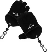 JOINPAYA 2Pcs Outdoor Cooking Gloves Black Bbq Fireproof Gloves with Nonslip Grip Multipurpose Heat Resistant for Grilling Fishing and Barbecuing Portable Design with Hanging Loop
