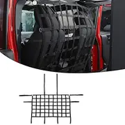 JeCar for Jeep Rear Seat Divider Net, Mesh Cargo Net Dog Car Barrier for 2007-2020 Jeep Wrangler JK JL Gladiator JT 2DR 4DR (Black)