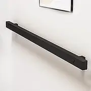 Pipe Stair Handrail Wall Mount Staircase Handrails Black Iron Stairs Banister Hand Rails for Indoor and Outdoor, Square Stair Railing Brackets Wall Safety Support 60cm·300cm(19ft/570cm)