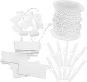 1 Sets Curtain Accessories Window Curtains Beaded Curtain Blinds Roller Blind Beaded Chain Window Blind Chain Roller Cord Chain Vertical Blind Cord Chain White Plastic