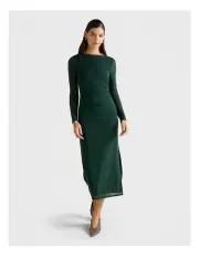 [Forever New] Ally Long Sleeves Mesh Dress in Green