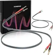 UCINNOVATE Heavy Duty Bi-Wired High-End OFC Speaker Cable 12AWG, 2 Pack Audiophiles HiFi Cold Welding Speaker Cable with Gold-Plated Pin Banana Plugs for Home Theater Surround Speakers 4m / 13.12FT