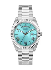 GUESS Men's Silver Connoisseur Aqua Watch