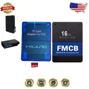 PS2 MX4ISO Card Adapter + 128GB TF Card - Plug & Play For All Console Versions