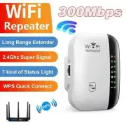 WiFi Signal Extender Range Booster Internet Repeater 300 Mbps AU PLUG in White