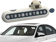 Car Temporary Parking Card Plate,Temporary Parking Phone Number Sign | Dashboard Ornament Car Parking Number Temporary Stop Sign, Cartoon Parking Plate Phone Number