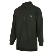 Ridgeline Premium Workmans Zip Bushshirt Olive 4XL - RLCBZO7