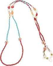 [VERDANVERSE] Beaded Eyeglass Chain Decorative Eyeglass Retainer Neck Strap Lightweight Comfortable Eyewear Cord Holder for Daily Use Fashion Accessories