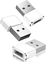 Basesailor USB to USB C Adapter,iPhone 16 15 Pro Max Charger Adapter 3 Pack,USBC Female to USB A Male,Type C OTG Converter for Apple Watch iWatch 10 9 8 SE,AirPods,iPad Mini Air,Samsung Galaxy S25 S24