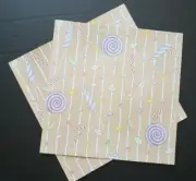 New (2) House Mouse 12x12 Papers Scrapbook Crafts Etc Candy On Frosting Stripes