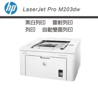 在飛比找momo購物網優惠-【HP 惠普】HP LaserJet Pro M203dw 
