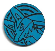 Lot of (5) Lucario 2017 Pokemon Blue Holo Plastic Coins Near Mint or Better