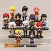 Anime ninja Shippuden Kakashi Jiraiya Gaara Sasuke 12pcs cute Figure Toy Gift