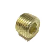 BRASS COUNTERSUNK HEX PLUG MALE 1/8 NPT THREADS PIPE FITTING AIR WATER QTY 5