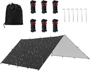 Camping Tarp, Outdoor Shelter Cover, Weatherproof Lightweight Tent Tarp, Compact and Easy to Carry, Multi Purpose Protection for Backpacking, Hiking, Survival Travel