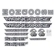 Mongoose - 1998 Sniper for blue frame- Decal set - old school bmx